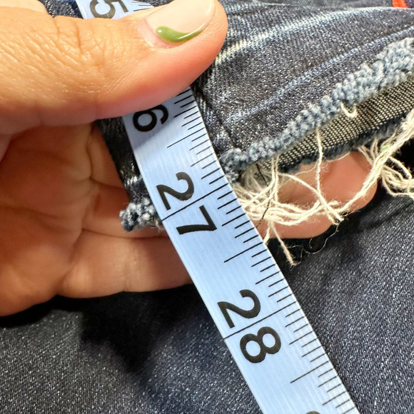 Veronica Beard Carolyn Tuxedo Stripe Baby Boot Crop Jeans Dark Blue Wash 25 - Picture 10 of 11